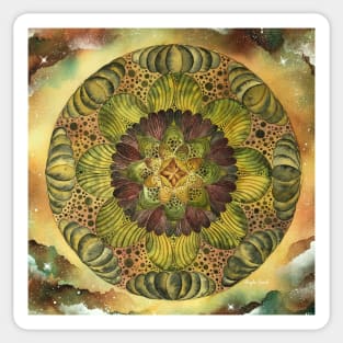 Earthy Mandala Heart Sticker